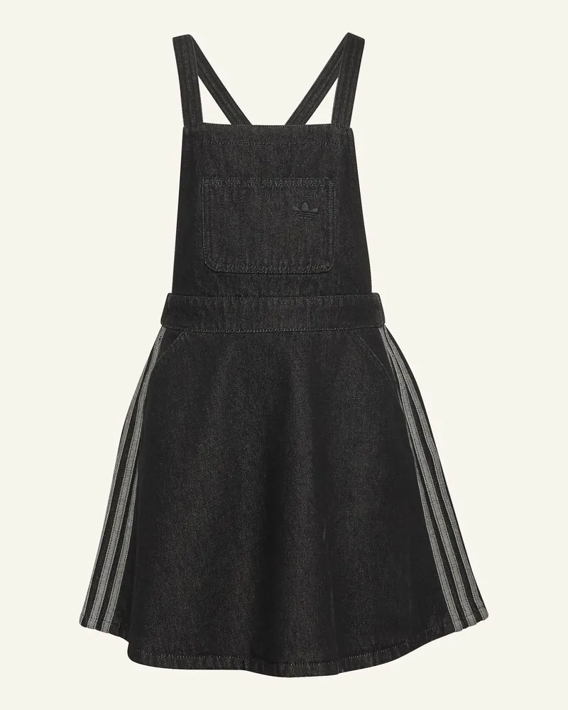 adidas Denim Latzkleid schwarz Schwarz