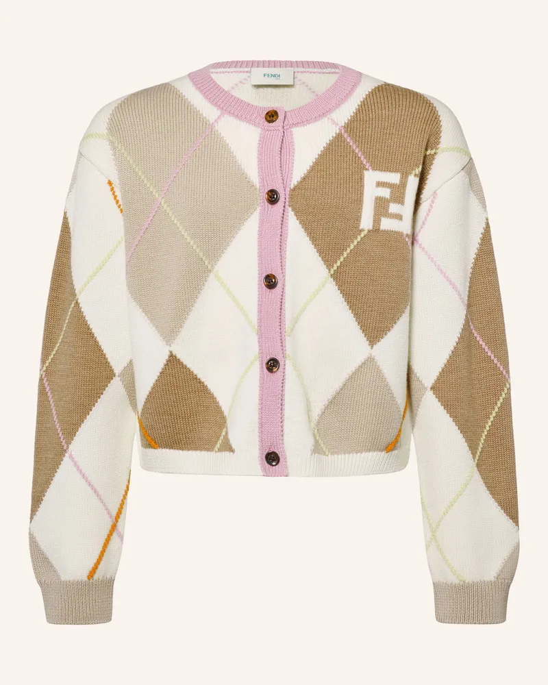 Fendi Strickjacke weiss Creme