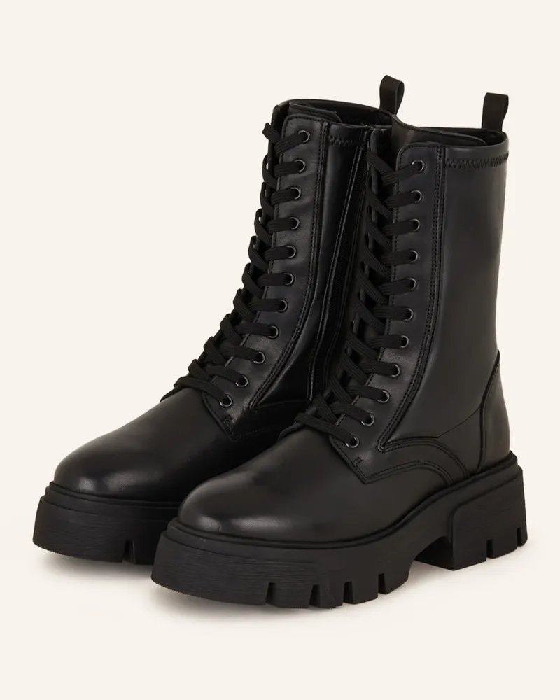 Mrs & HUGS Schnürboots schwarz Schwarz