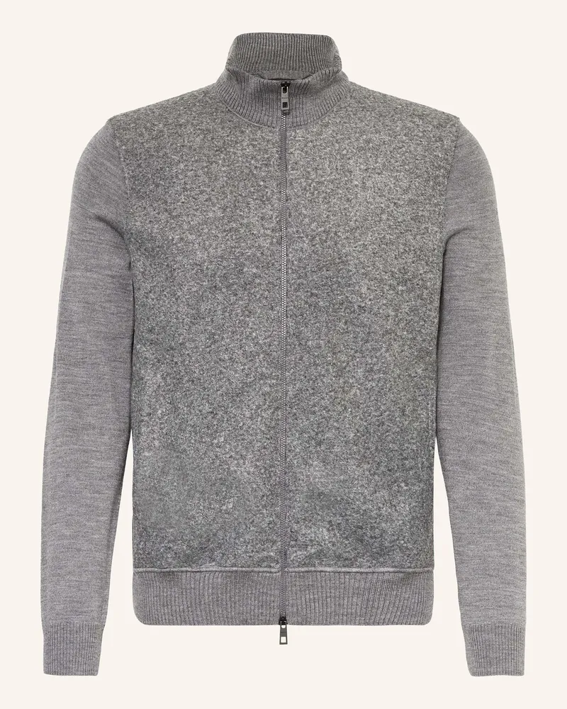 Maerz Jacke Im Materialmix grau Grau