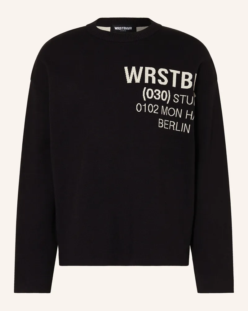 WRSTBHVR Oversized-Pullover NIEO KNIT Schwarz