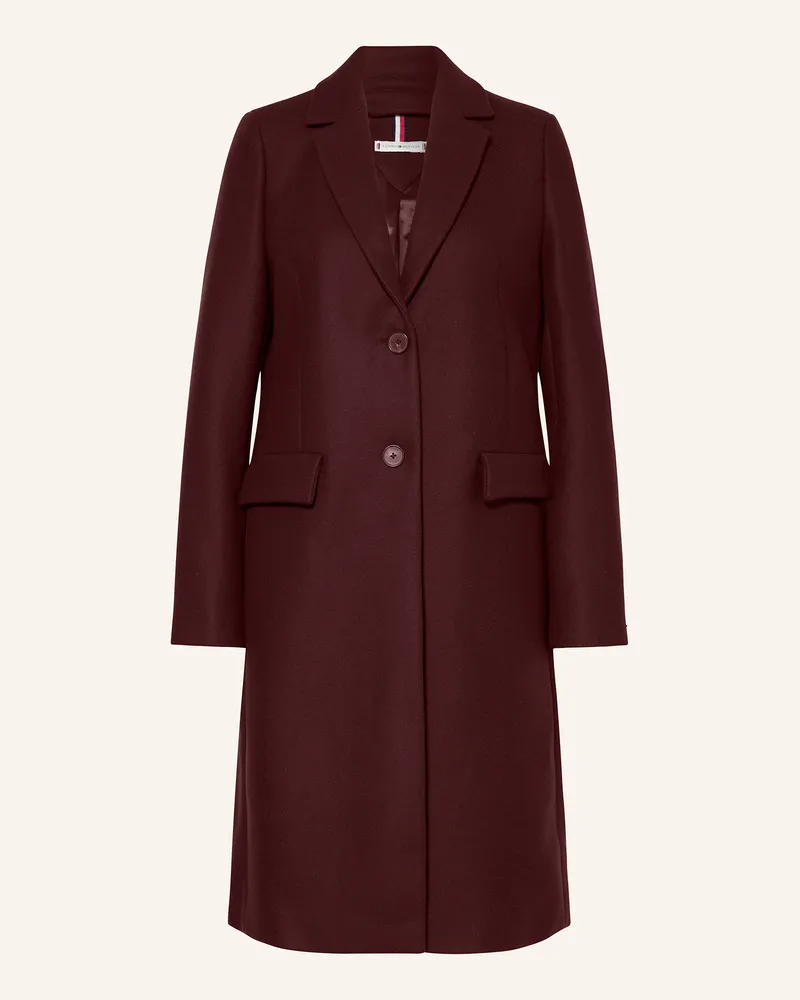 Tommy Hilfiger Wollmantel Dunkelrot