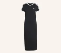 3-Streifen Kleid, Schmal schwarz
