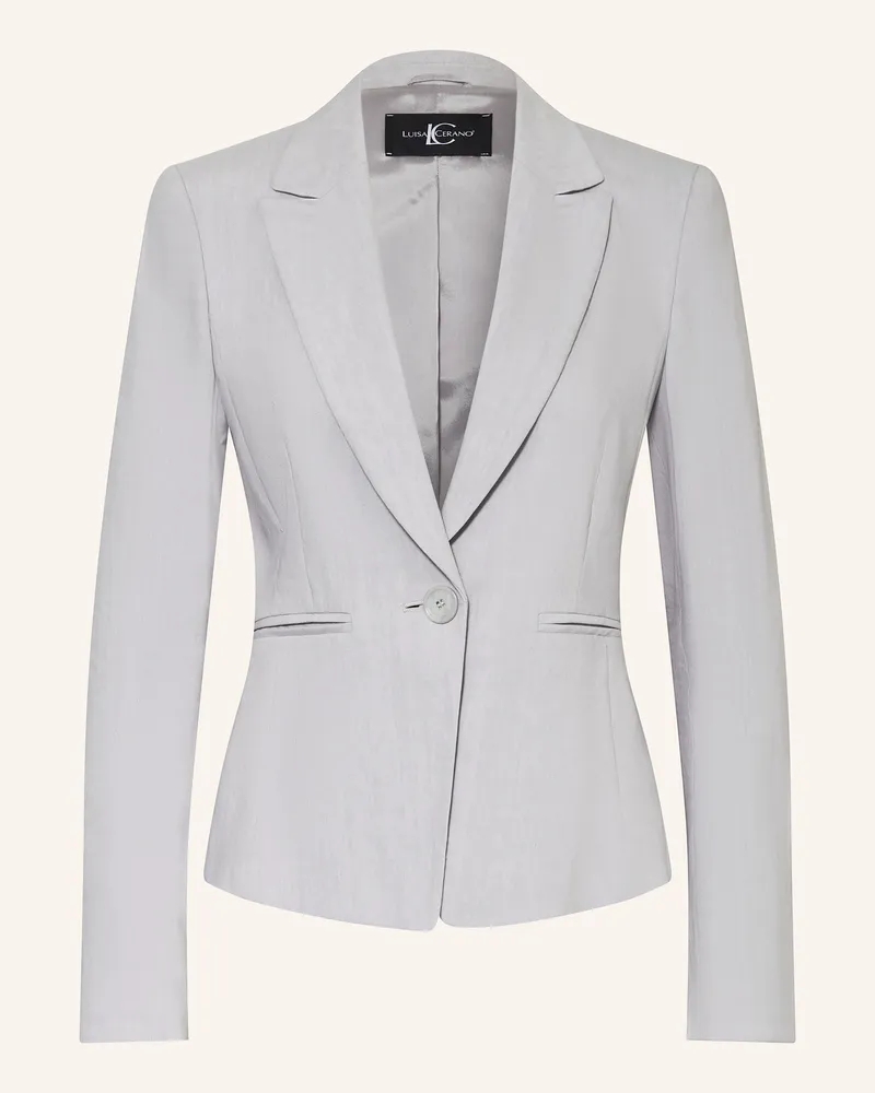 Luisa Cerano Blazer mit Leinen Blaugrau