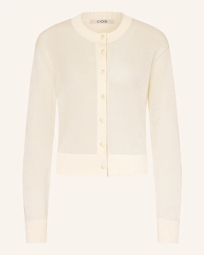 COS Strickjacke aus Leinen Ecru