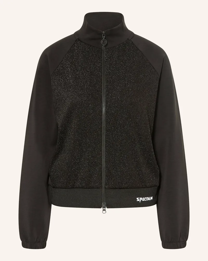 Sportalm Jerseyjacke mit Glitzergarn Schwarz