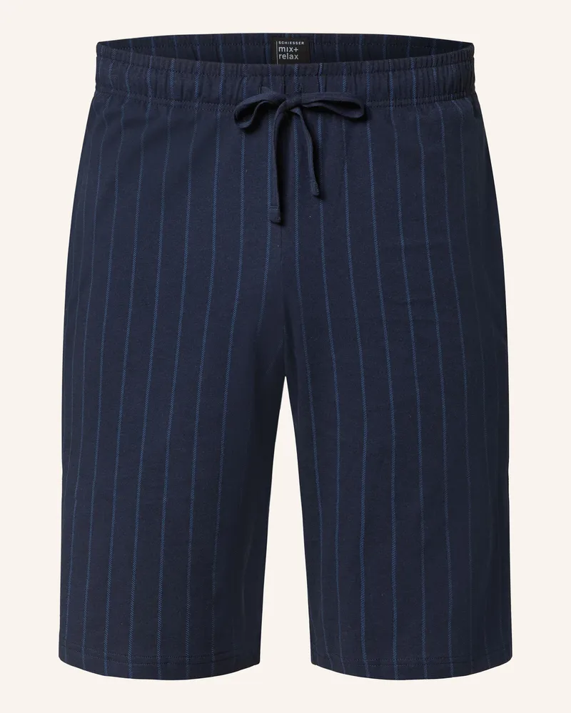 Schiesser Schlafshorts MIX+RELAX Dunkelblau
