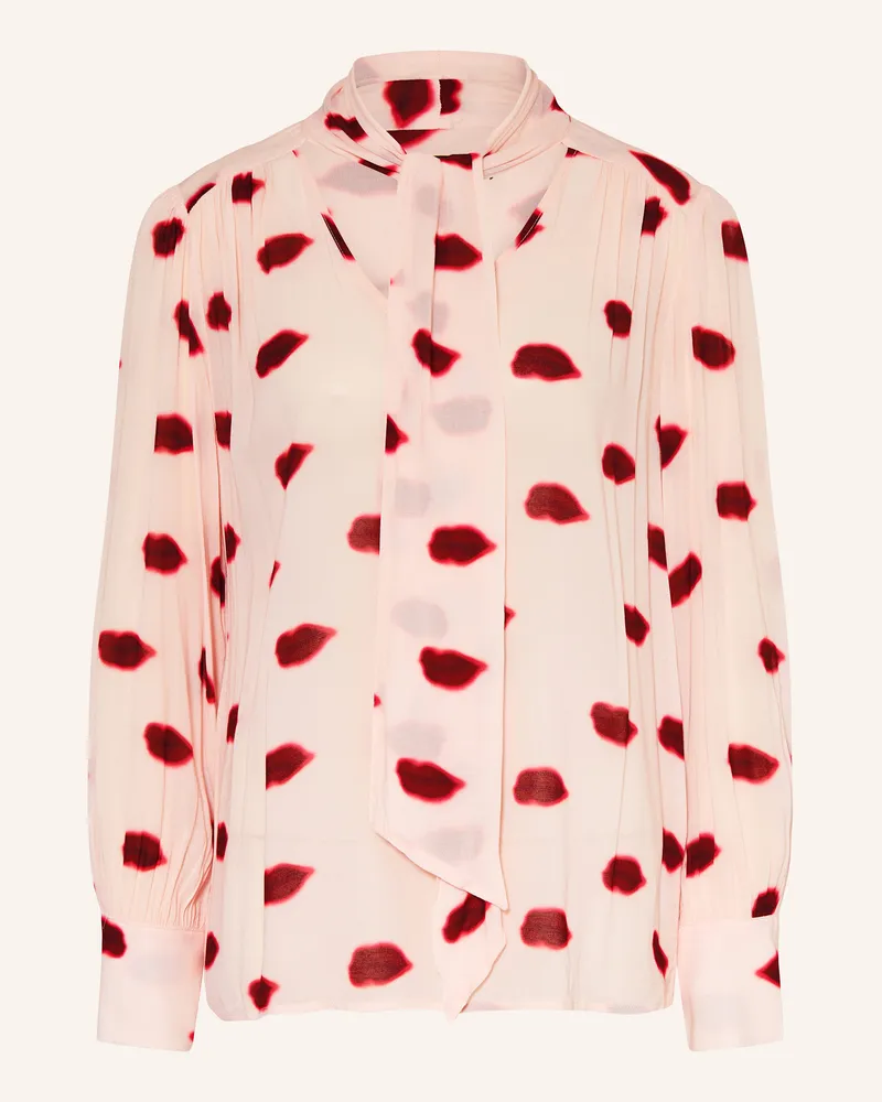 Oui  Blusenshirt mit Schluppe Hellrosa