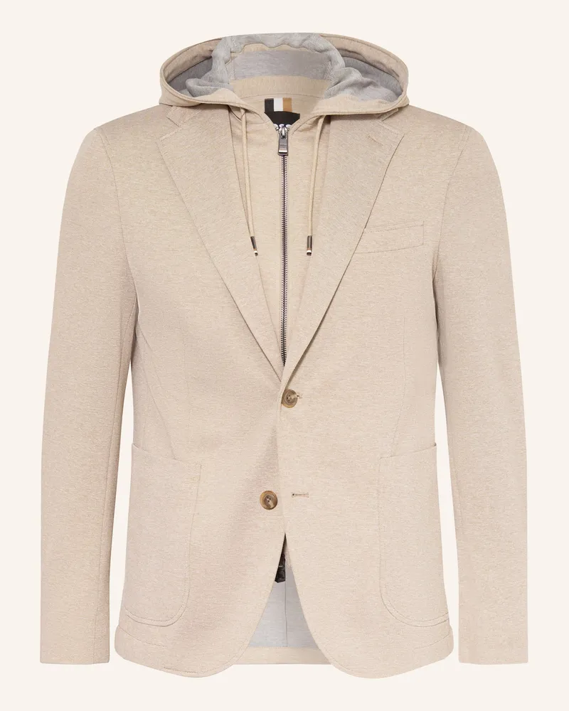 HUGO BOSS Sakko Hanry Slim Fit Mit Herausnehmbarer Blende beige Hellbraun