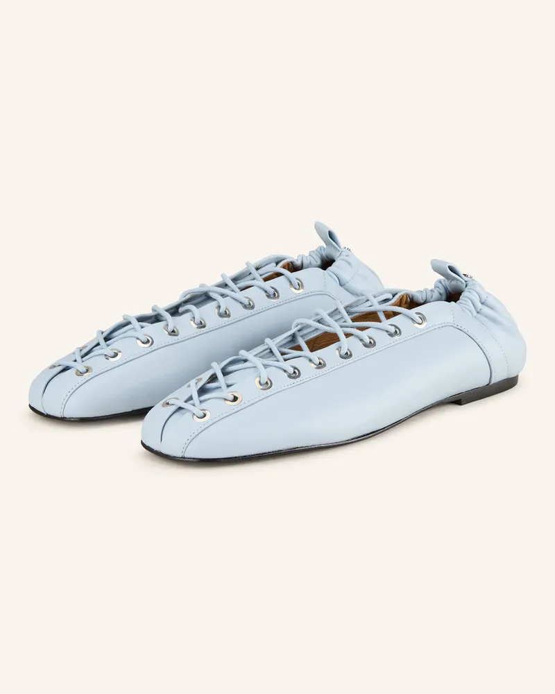 Ganni Ballerinas Hellblau