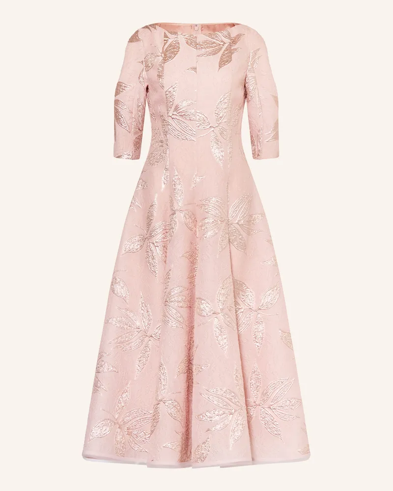 Talbot Runhof Cocktailkleid Aus Jacquard Mit 3/4-Arm rosa 020