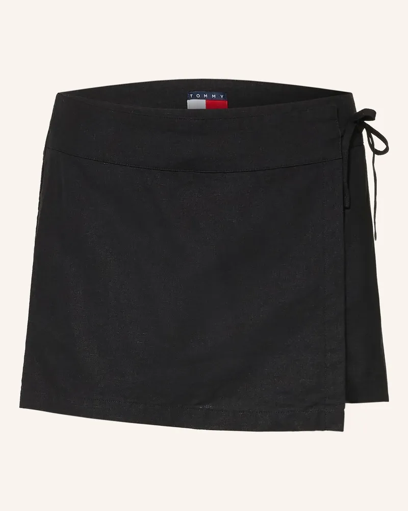 Tommy Hilfiger Skort Mit Leinen schwarz Schwarz
