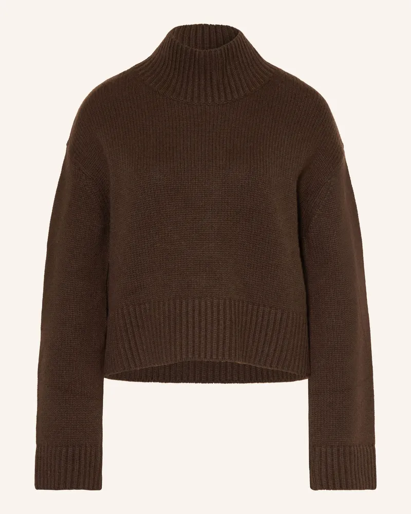 Mrs & HUGS Pullover Mit Cashmere braun Dunkelbraun
