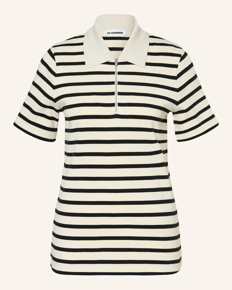 Jil Sander Strick-Poloshirt Schwarz