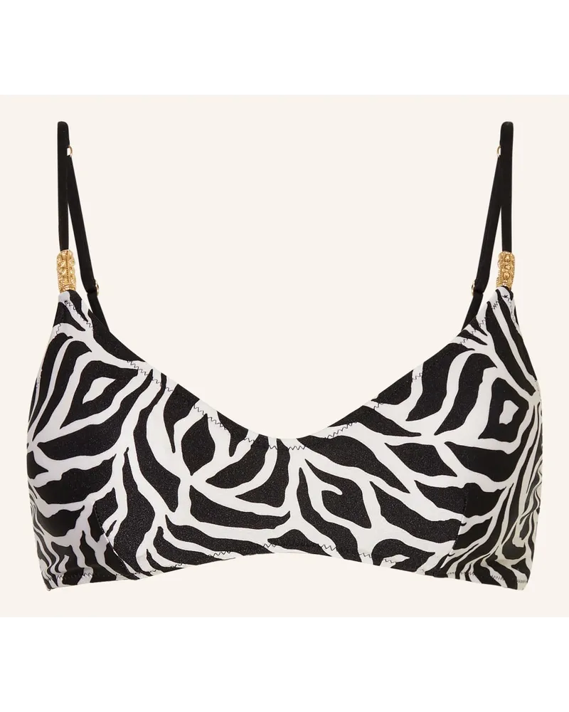 Banana Moon Bralette-Bikini-Top ZEBRAS PLAGO Schwarz