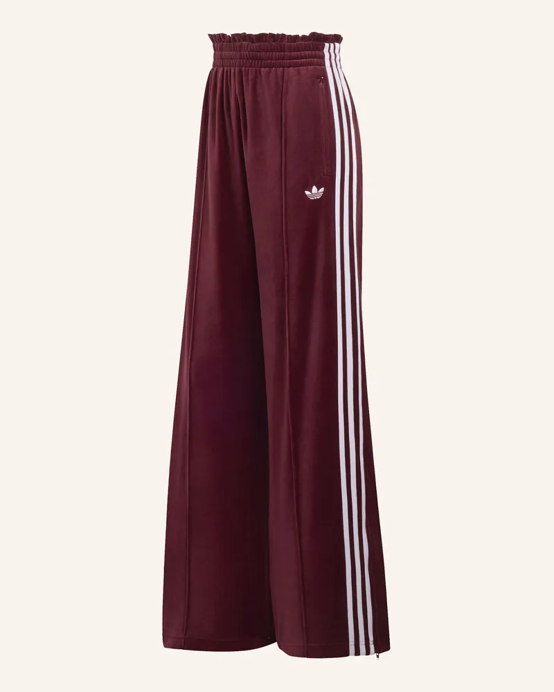 adidas Velours Trainingshose, Plissiert rot Rot