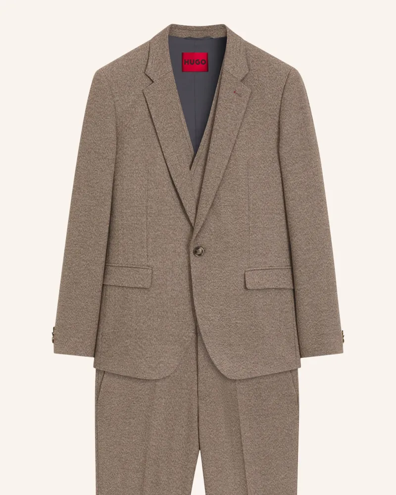 HUGO BOSS Anzug Arti/Hesten242V1X Extra-Slim Fit braun Braun