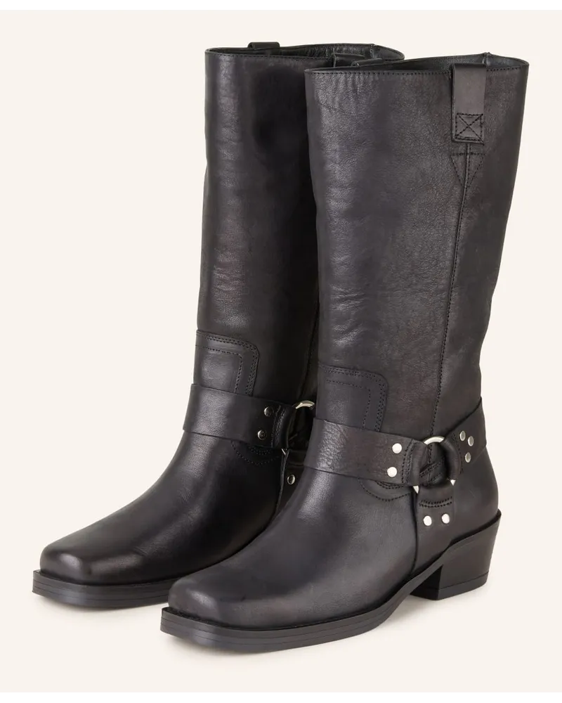 Bronx Boots TRIGGER mit Nieten - SCHWARZ Schwarz