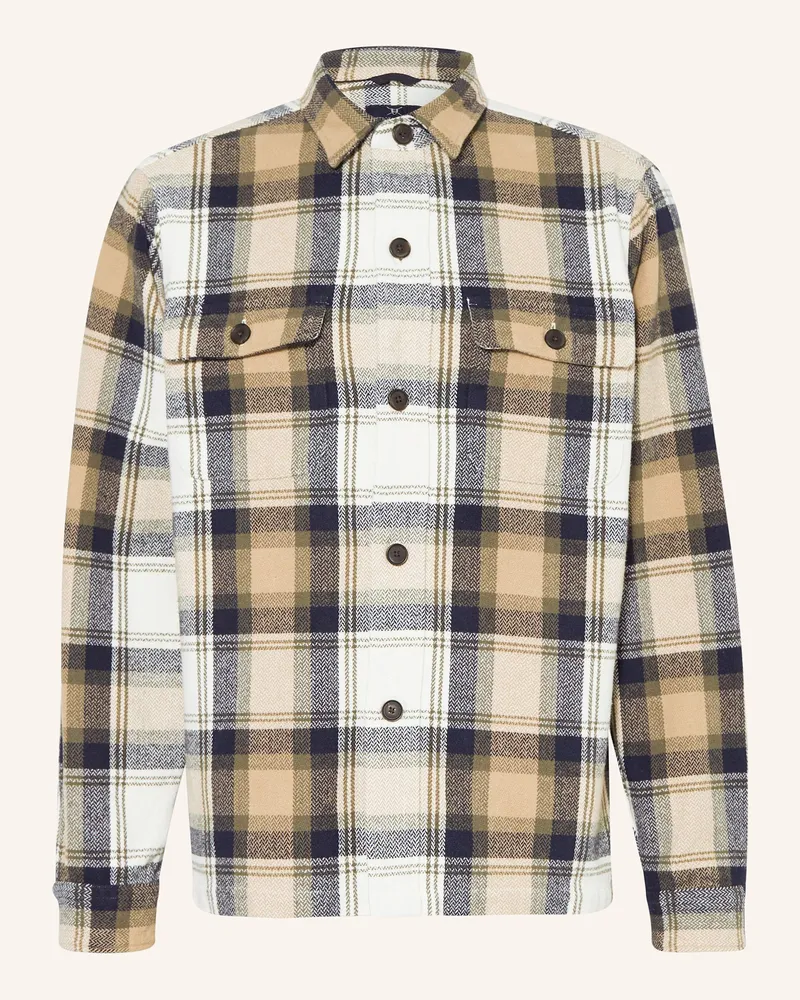 Strokesman's Flanell-Overshirt gruen Beige