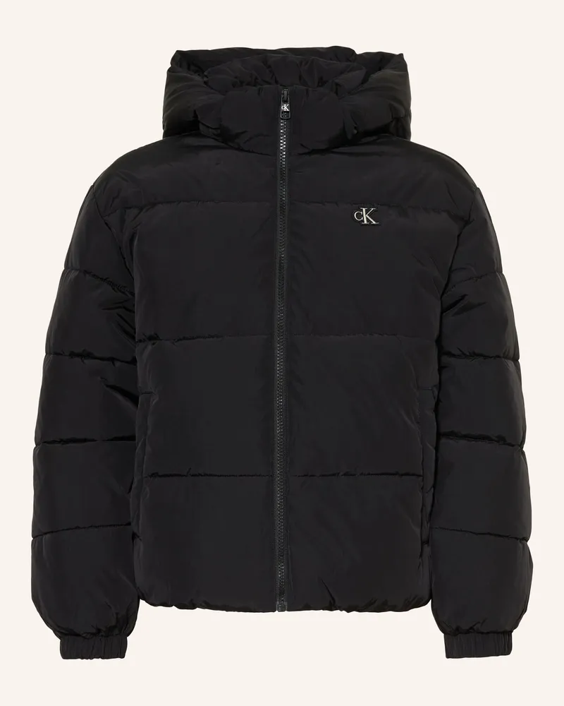 Calvin Klein Steppjacke Mit Abnehmbarer Kapuze schwarz Schwarz