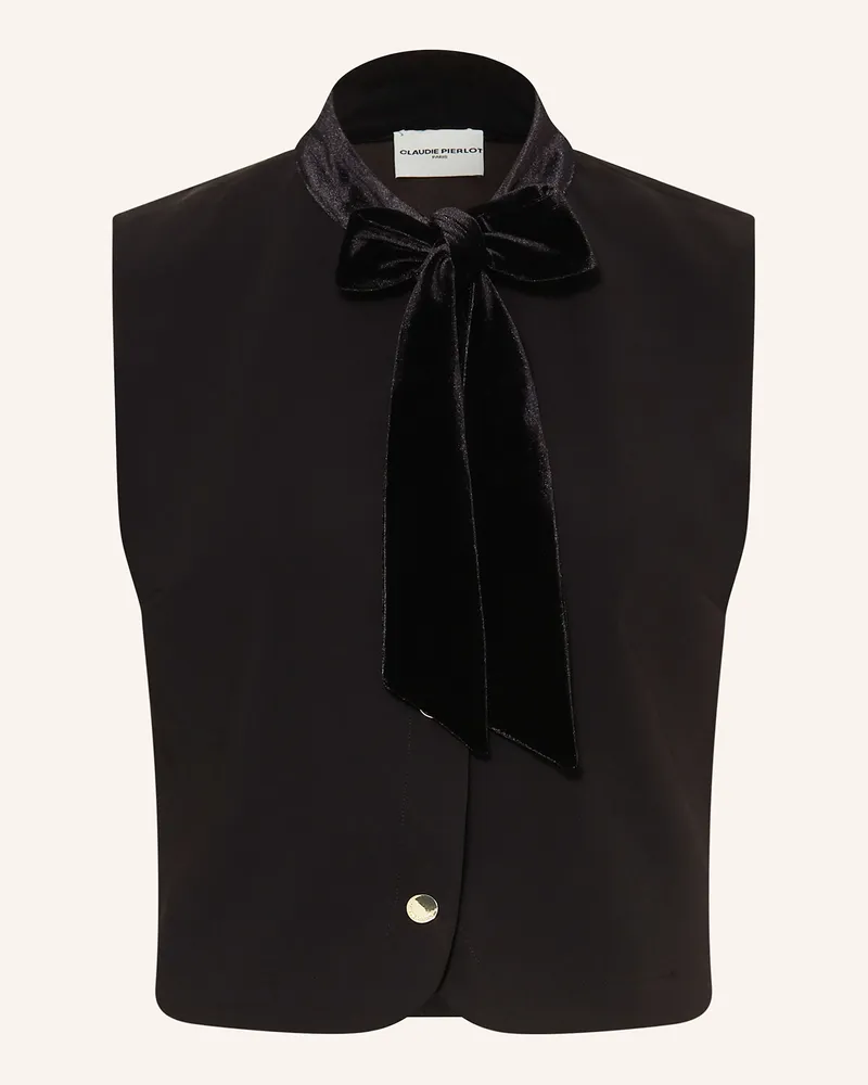 Claudie Pierlot Blusentop mit Schluppe Schwarz
