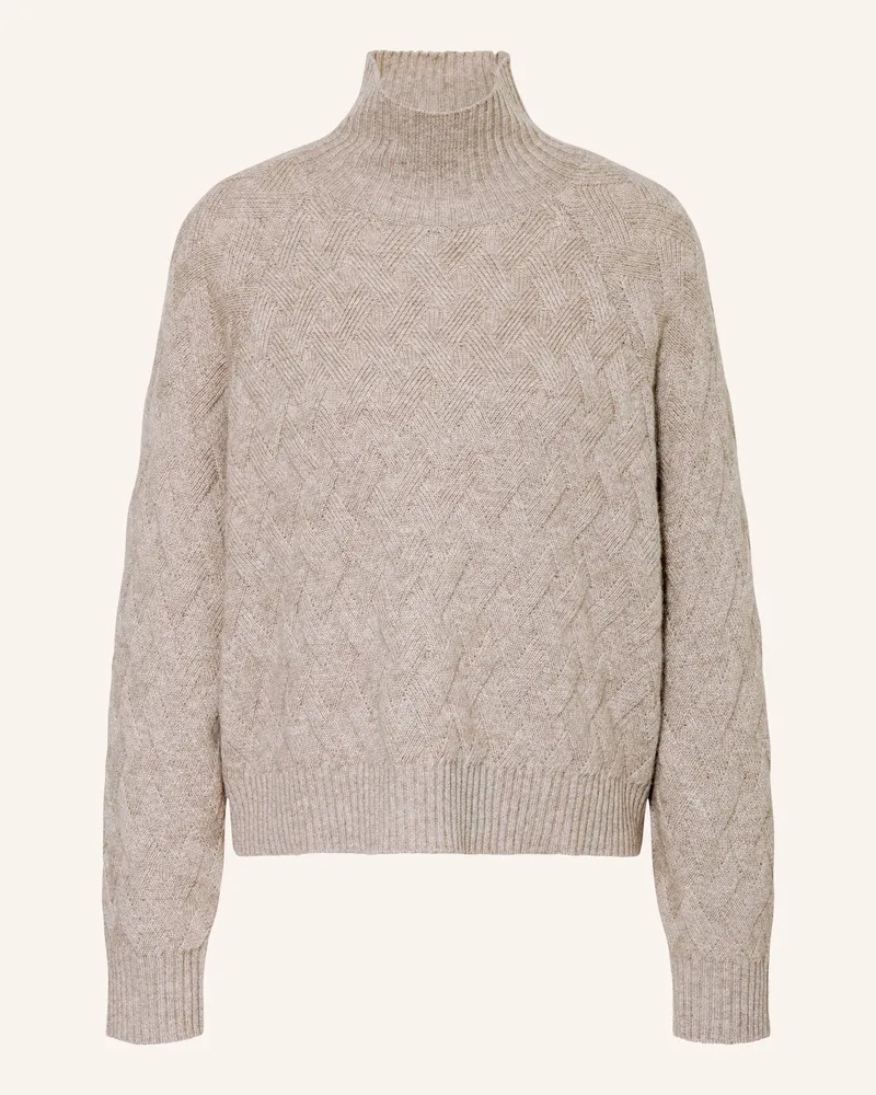 ALLUDE Pullover mit Cashmere Hellbraun
