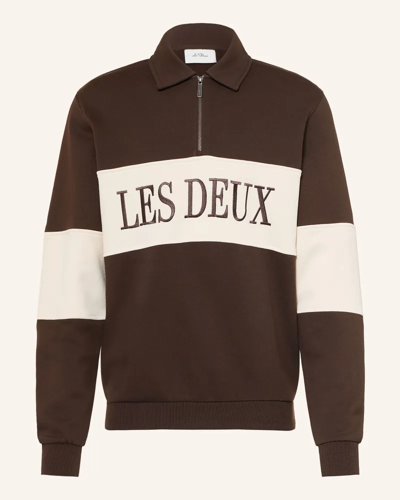 LES DEUX Sweat-Troyer braun Dunkelbraun