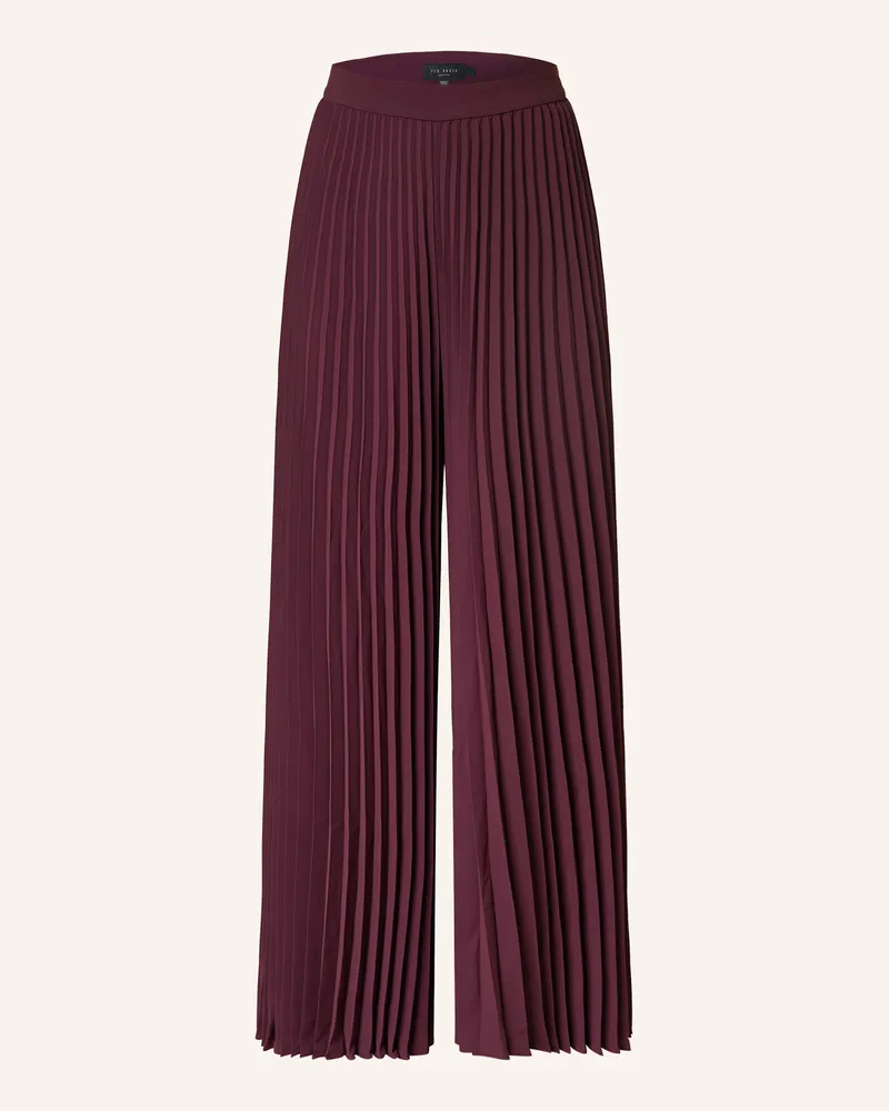 Ted Baker Plisseehose OXBLOOD Dunkelrot