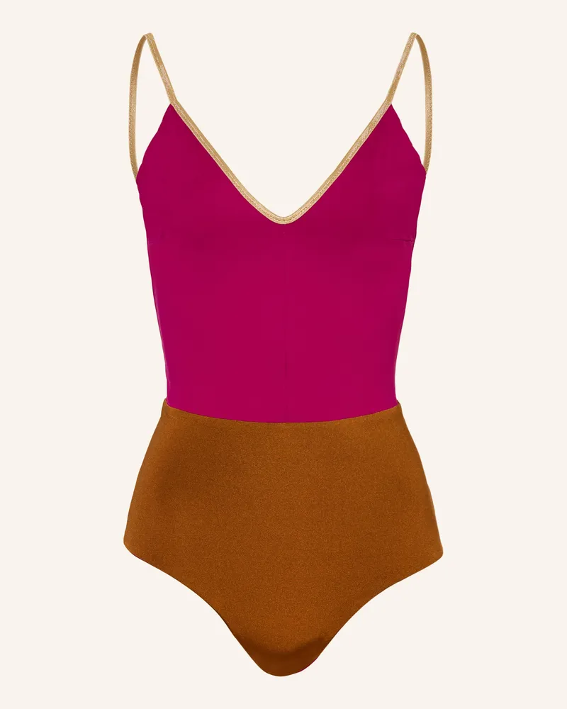 MYMARINI Badeanzug Shine Zum Wenden Mit Uv-Schutz 50+ pink Fuchsia