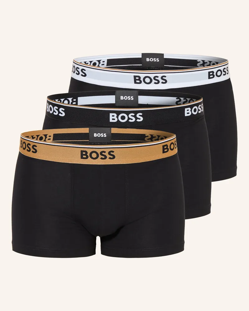 HUGO BOSS 3er-Pack Boxershorts Power schwarz Schwarz