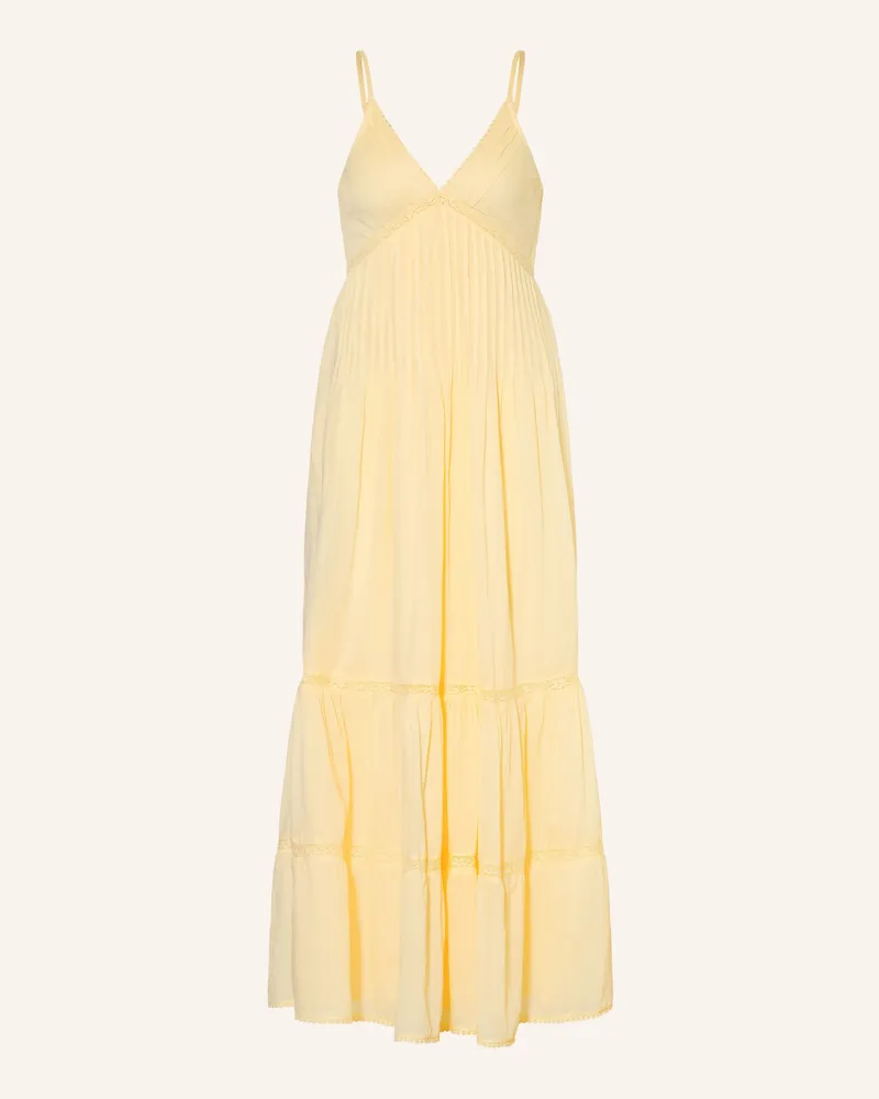Neo Noir Kleid Elorie Mit Rüschen Und Spitze gelb Hellgelb