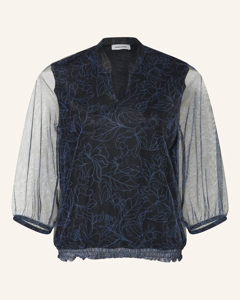 More & More Bluse mit 3/4-Ärmel Dunkelblau