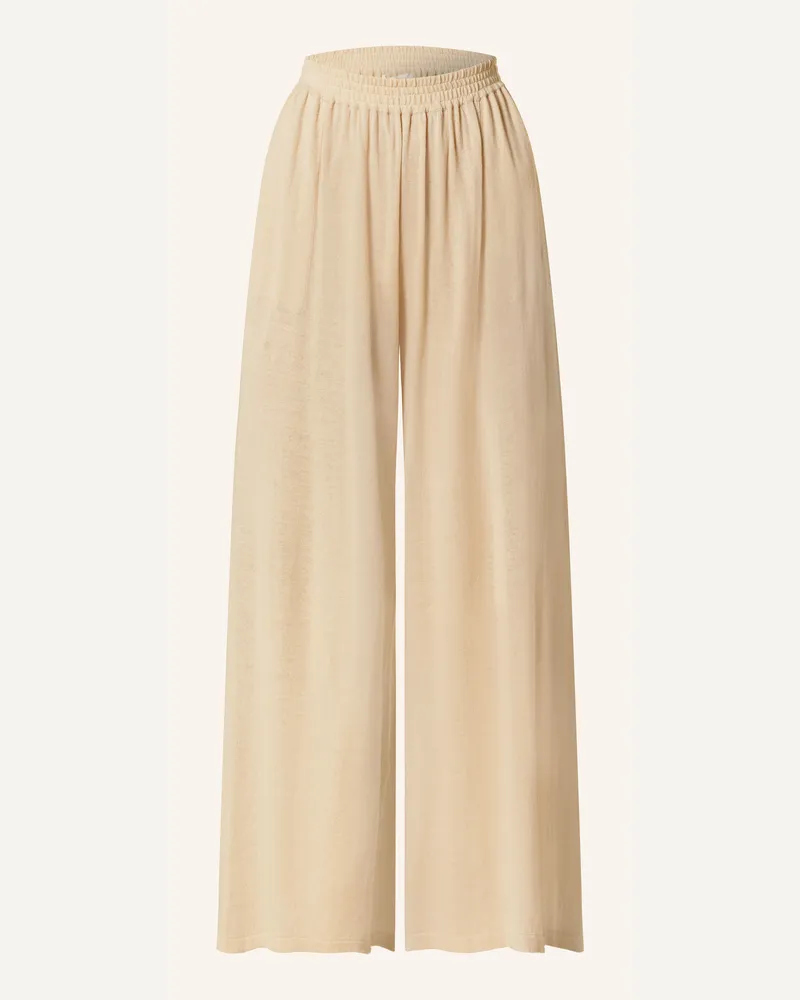 SMINFINITY Marlenehose mit Leinen Beige