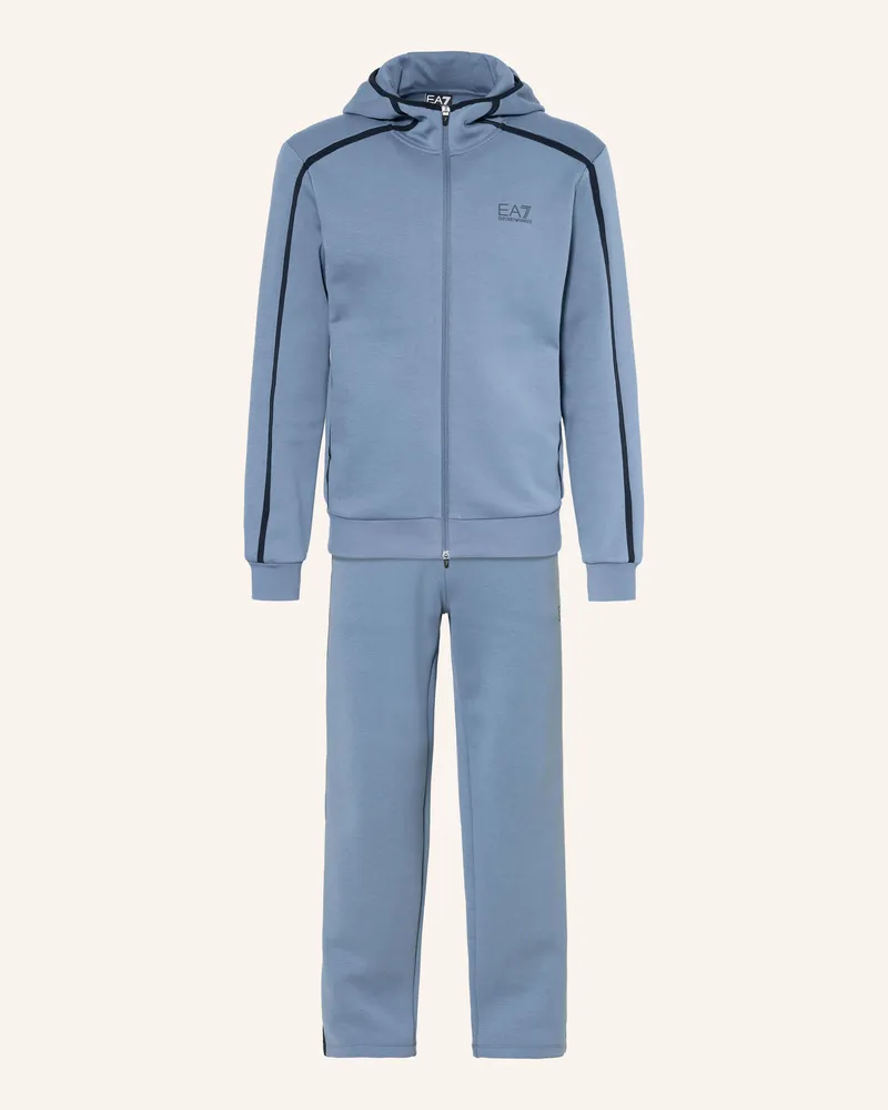 EA7 Set: Sweatjacke Und Sweatpants blau Blau