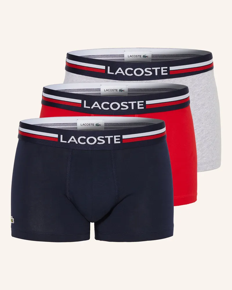 Lacoste 3er-Pack Boxershorts Dunkelblau