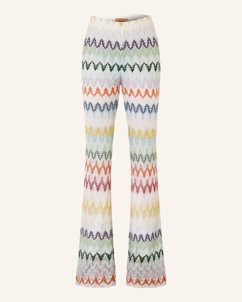 Missoni Strickhose mit Glitzergarn Hellblau