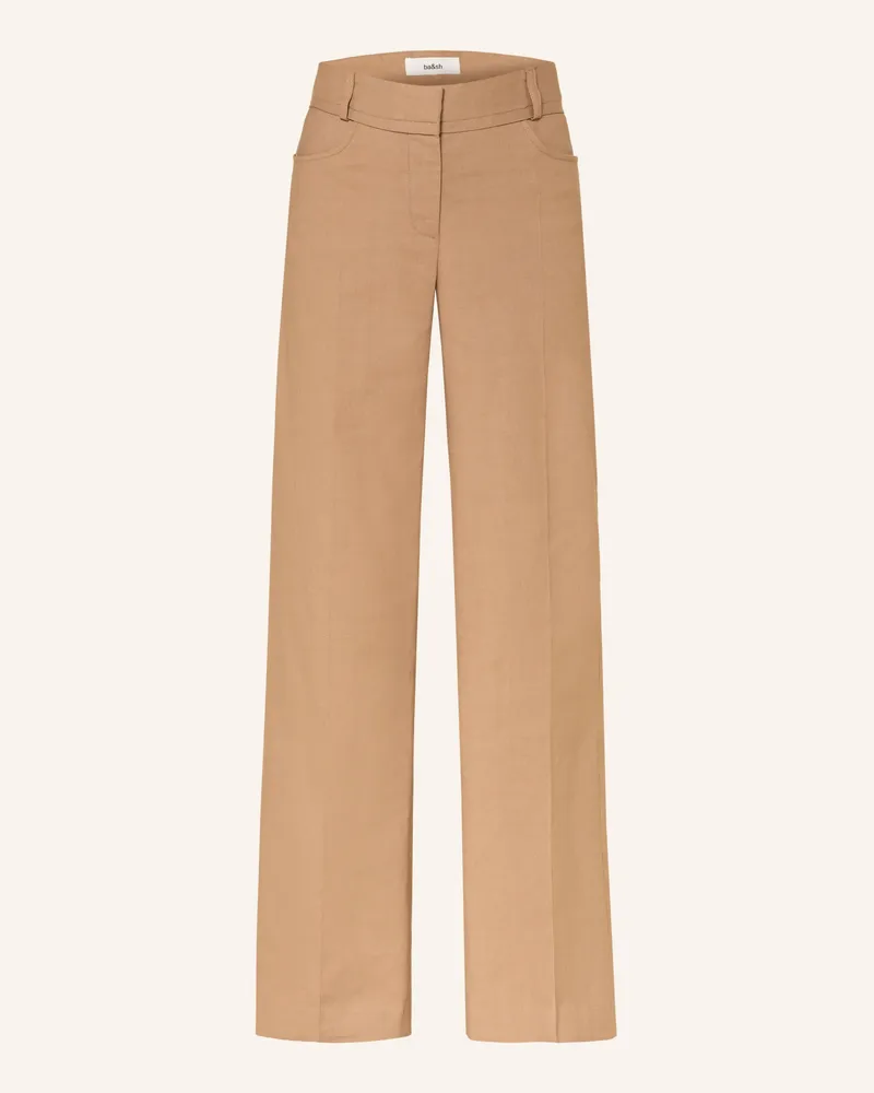 ba&sh Hose Pants Cista Mit Leinen braun Camel