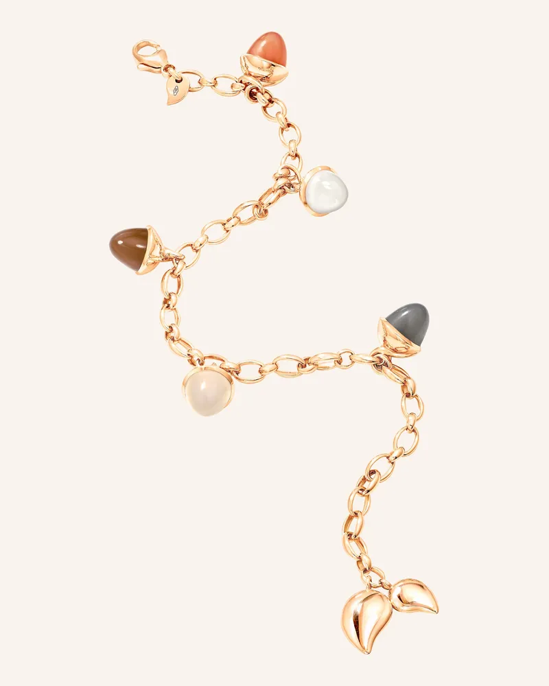 TAMARA COMOLLI Armband Bracelet Mikado Flamenco Charm 'Cashmere' Aus 18 Karat Roségold Und Mondsteinen rosegold Roségold