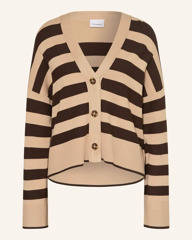 COMMA Strickjacke Dunkelbraun