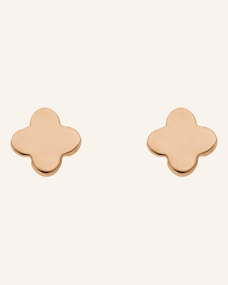 Leaf Ohrstecker Mini Clover Aus 14 Karat Gelbgold rosegold Roségold