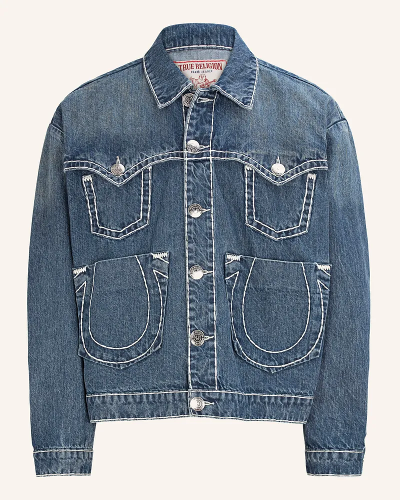True Religion Jeansjacke Oversized Blau