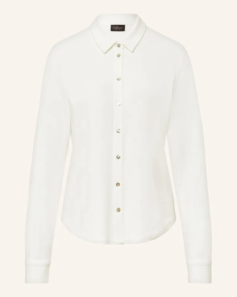 S.Oliver Hemdbluse Aus Jersey weiss Ecru