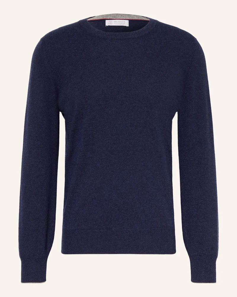 Brunello Cucinelli Cashmere-Pullover blau Dunkelblau