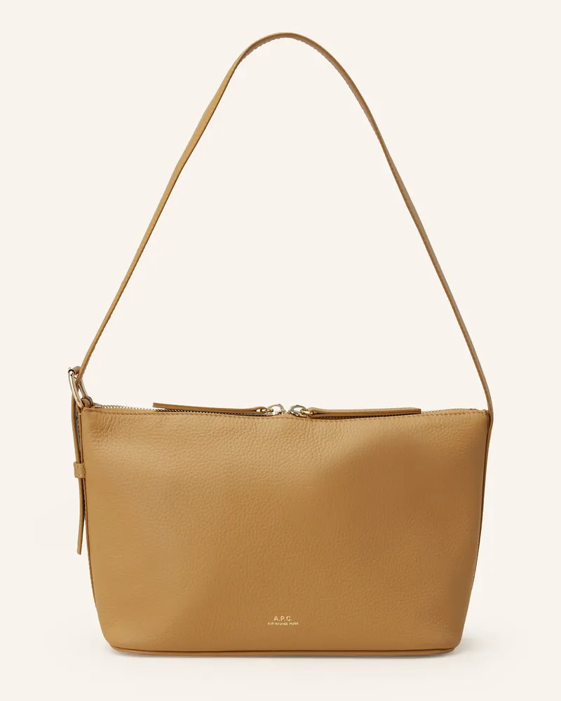 A.P.C. Schultertasche Camel