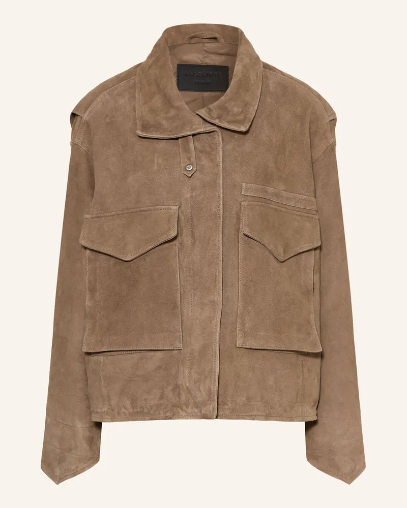 AllSaints Lederjacke Clay braun Braun