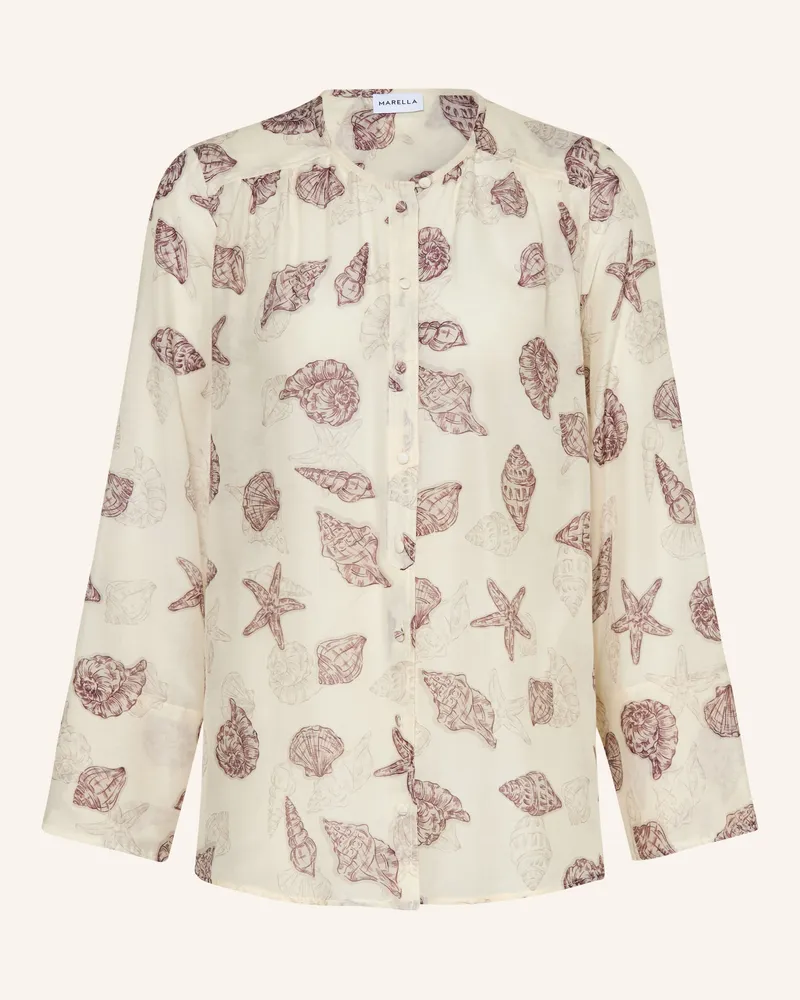 MARELLA Blusenshirt Mit Seide weiss Ecru
