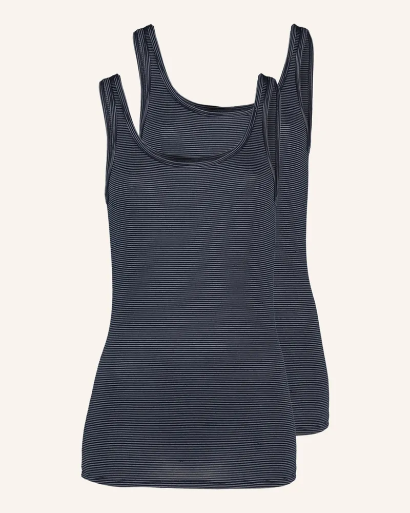 Schiesser 2er-Pack Tops MODAL ESSENTIALS Blau