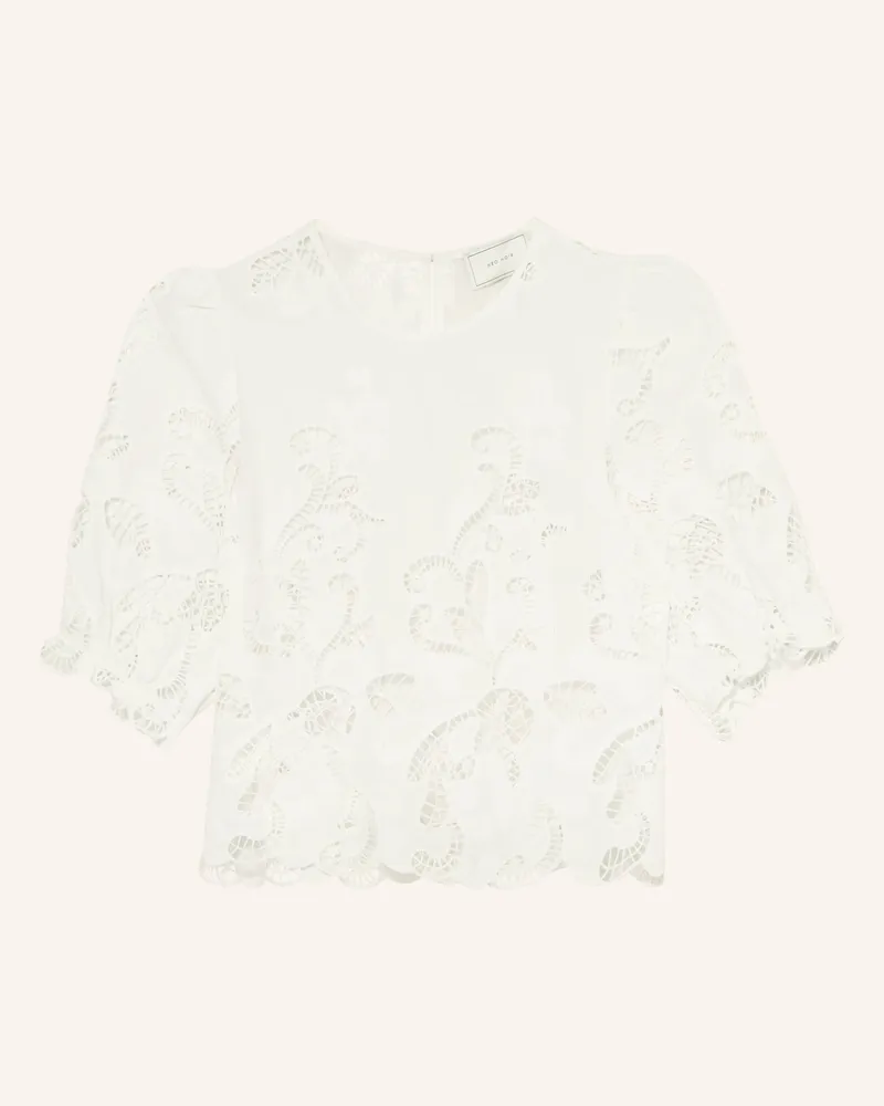 Neo Noir Blusenshirt Fia Aus Lochspitze weiss Weiss