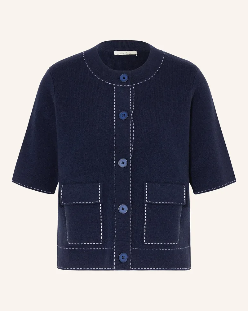 lilienfels Strickjacke mit Cashmere Dunkelblau