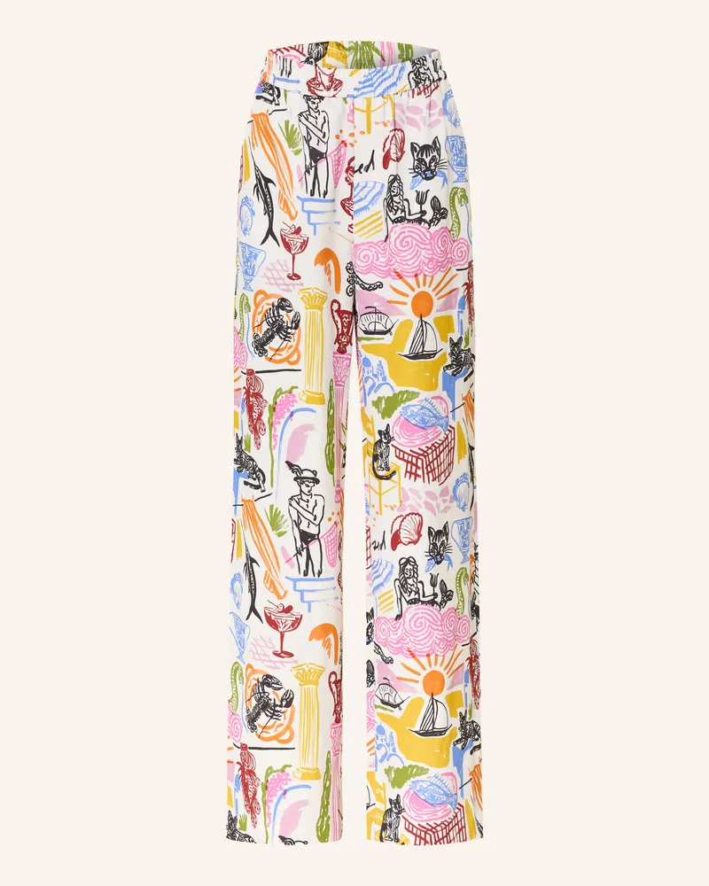 Closed Marlenehose Winona pink Weiss